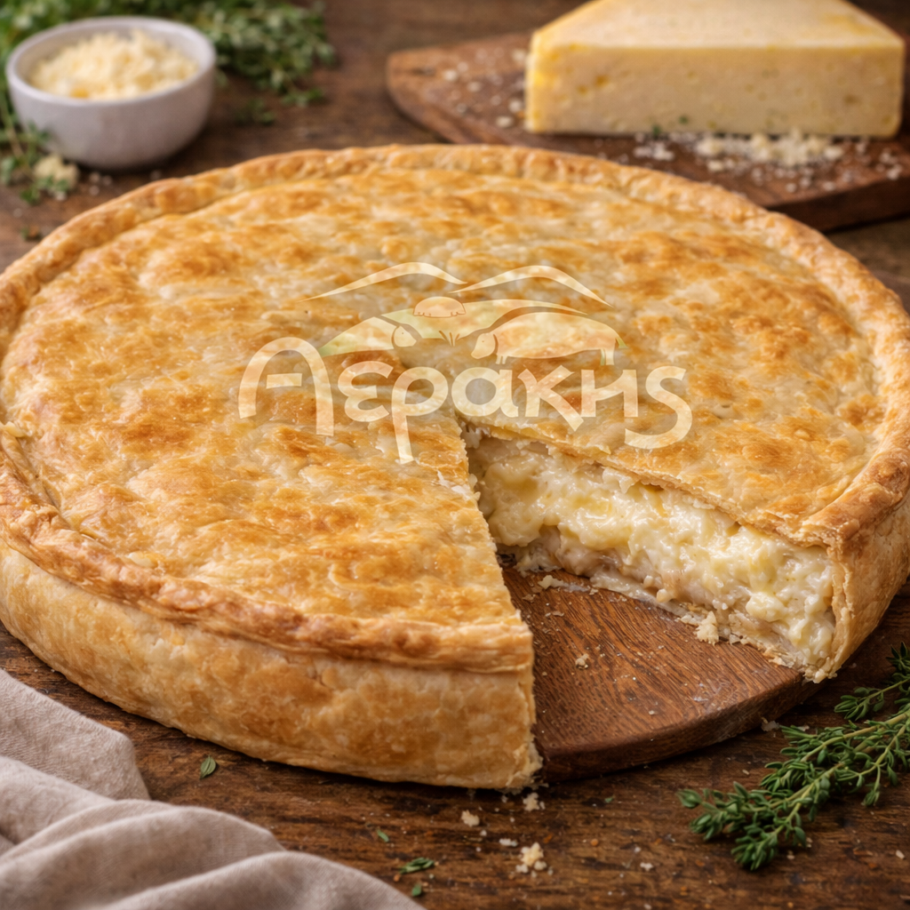 Παραδοσιακή πίτα με γέμιση Γραβιέρας Κρήτης Αεράκης