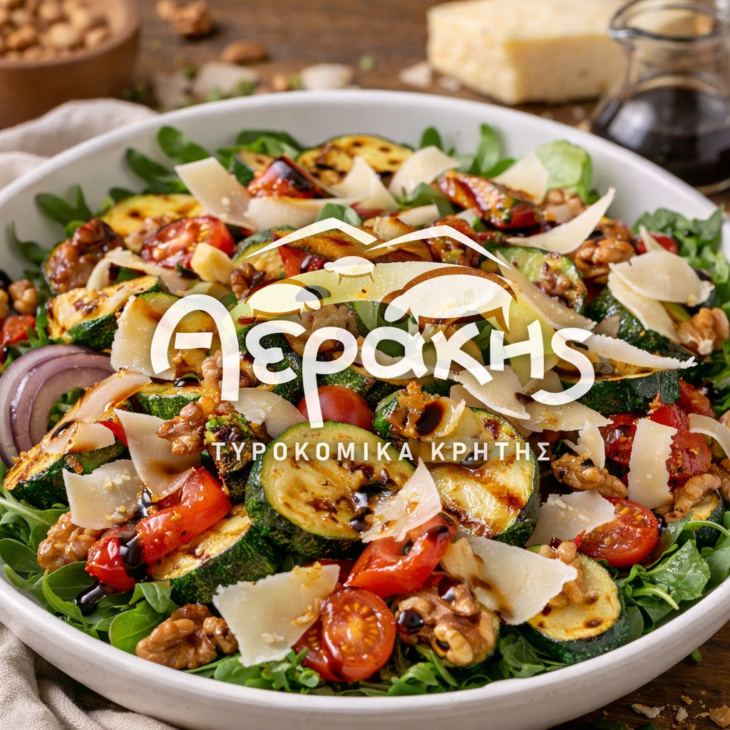 Σαλάτα με ψητά λαχανικά και γραβιέρα Κρήτης Αεράκης