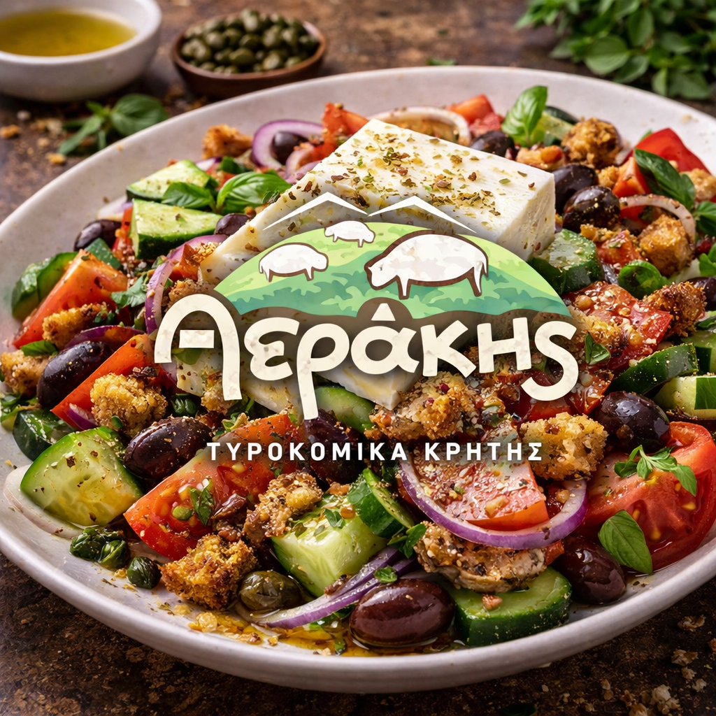 Χωριάτικη σαλάτα με Λευκό Τυρί Άλμης Αεράκης